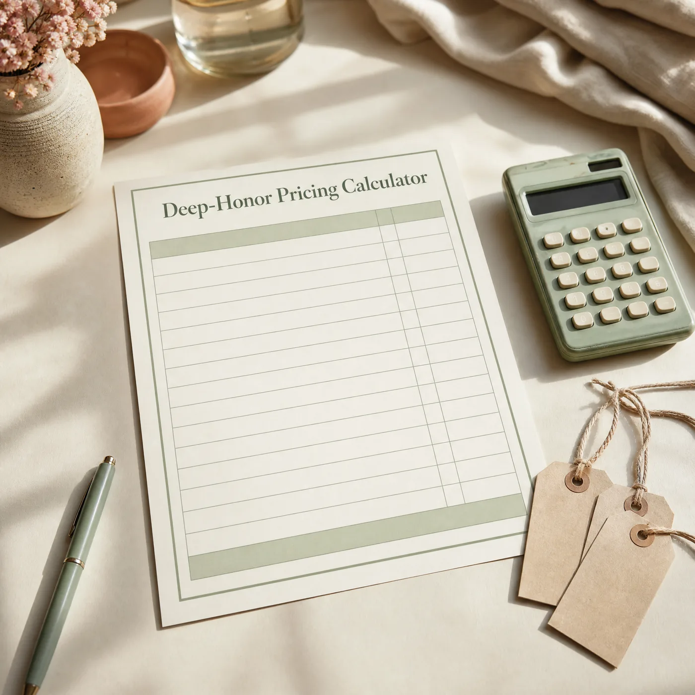 Deep-Honor Pricing Calculator